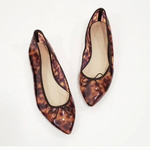 J. Crew Gemma tortoise flats Size 9 - Picture 2 of 12